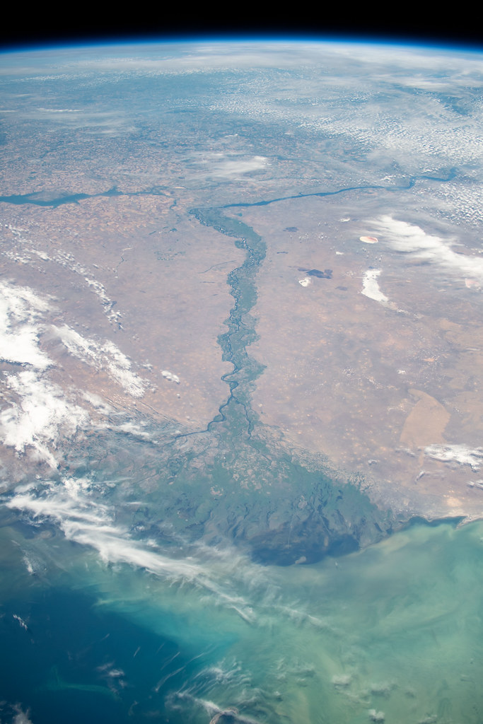The Volga River flows into the Caspian Sea