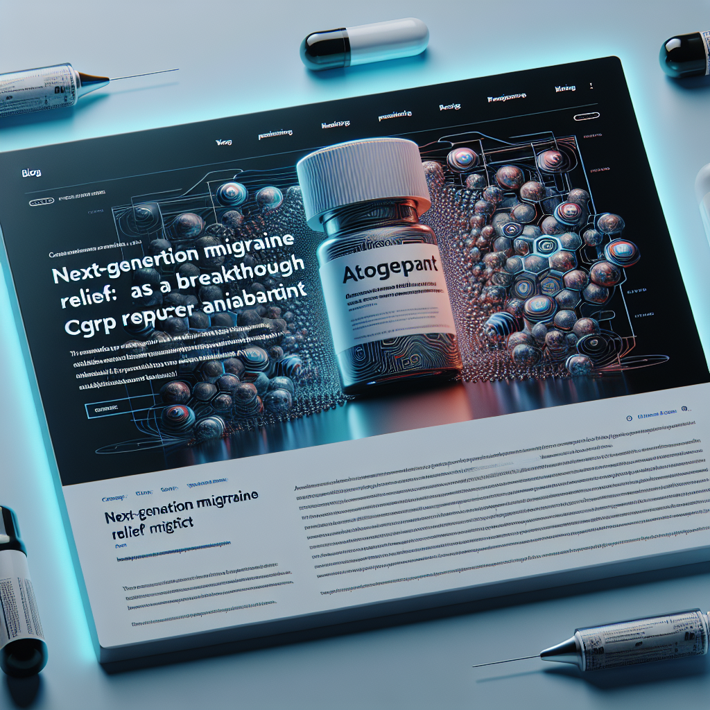 Woman experiencing migraine relief while taking atogepant, a next-generation oral CGRP receptor antagonist for preventive migraine treatment