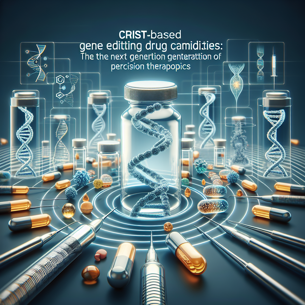 Illustration of CRISPR-based gene editing targeting human DNA as a next-generation therapeutic drug candidate